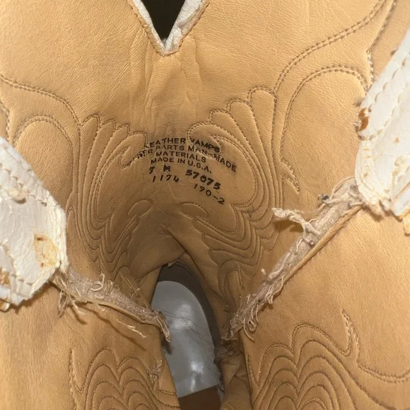 Women's Western Boots - Cream - Picture 7 of 7